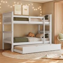 Treliche Solteiro Madeira Maciça Reforçada C/ Cama Auxiliar - Woodstore Treliche Solteiro Madeira Maciça Reforçada C/ Cama Auxiliar - Woodstore