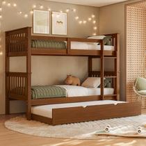 Treliche Solteiro Madeira Maciça Reforçada Com Cama Auxiliar Treliche Solteiro Madeira Maciça Reforçada Com Cama Auxiliar