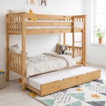 Treliche Solteiro Reforçada Madeira Maciça Pinus Com Cama Auxiliar Treliche Solteiro Reforçada Madeira Maciça Pinus Com Cama Auxiliar