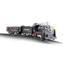 Trem Brinquedo Locomotiva Som E Luz 13 Pcs - Dm Toys
