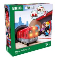 Trem Brio Metro Railway 33513 Dynamic - Conjunto com 20 Peças (3+)