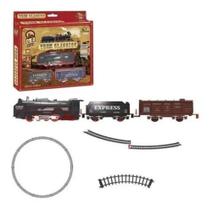 Trem Clássico Vagão Express A Pilha 13 Pçs Infantil Brincar - Art Brink Trem Clássico Vagão Express A Pilha 13 Pçs Infantil Brincar - Art Brink
