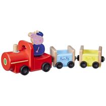 Trem de brinquedo de madeira da Peppa Pig Toys feito de madeira de origem responsável, brinquedos de madeira para meninas e meninos de 2 anos ou mais (exclusivo da Amazon)