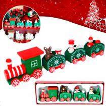 Trem De Brinquedo Decoração Natalina Trenzinho de Madeira Trem De Brinquedo Decoração Natalina Trenzinho de Madeira