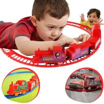 Trem De Brinquedo Trenzinho Elétrico Infantil Locomotiva Com Trilhos Para Crianças Brincadeira Saudável - Online