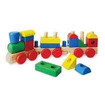 Trem de Empilhar de Madeira Melissa & Doug - 18 Unidades - Brinquedo Clássico