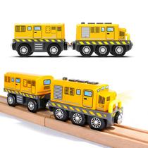Trem de Madeira HANQIANN com Motor a Bateria 21 x 5 cm Trem de Madeira HANQIANN com Motor a Bateria 21 x 5 cm