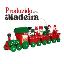 Trem De Madeira Natalino Ornamentos Enfeite Decoração de Natal Charmoso Trenzinho
