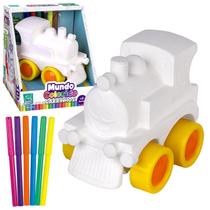 Trem De Pintura Mundo Colorido Carrinho Com 6 Canetas Coloridas Trem De Pintura Mundo Colorido Carrinho Com 6 Canetas Coloridas