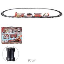 Trem decor natalino plt colorido 90cm florarte Trem decor natalino plt colorido 90cm florarte
