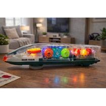 Trem Educativo Transparente Engrenagens Motor Desenvolvimento Crianças Brinquedo Trem Educativo Transparente Engrenagens Motor Desenvolvimento Crianças Brinquedo