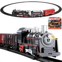 Trem Ferrorama Trenzinho Trilho Vagões Luz Polibrinq - PT01 Trem Ferrorama Trenzinho Trilho Vagões Luz Polibrinq - PT01