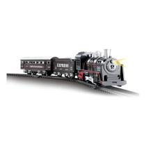 Trem Locomotiva Com Pista 67,5cm Luz E Som- Dm Toys Trem Locomotiva Com Pista 67,5cm Luz E Som- Dm Toys