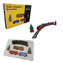 Trem Locomotiva Decorativo De Natal 67X85Cm - Rio De Ouro