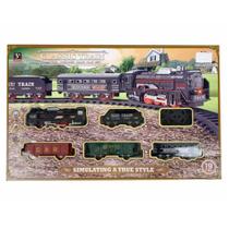 Trem Locomotivo Infantil Com Luz Trilhos E Vagões Trem Locomotivo Infantil Com Luz Trilhos E Vagões