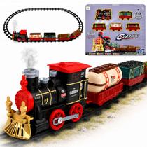 Trem Maria Fumaça Vagão Trilhos Ferrovia Brinquedo Infantil Trem Maria Fumaça Vagão Trilhos Ferrovia Brinquedo Infantil