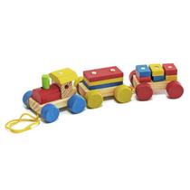 Trem médio em madeira - wood toys - am28