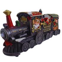 Trem Natalino com Leds Papai Noel Com 8 Música 36,5x10x18cm. Trem Natalino com Leds Papai Noel Com 8 Música 36,5x10x18cm.