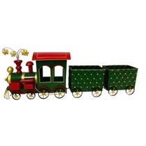 Trem Natalino Vermelho 41x119cm 1068674 Cromus Trem Natalino Vermelho 41x119cm 1068674 Cromus