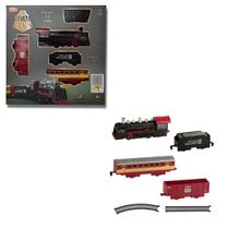 Trem super trilho locomotiva real train com luz e som 97 cm trilho- zoop toys zp01286