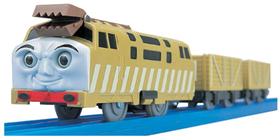 Trem Takara Tomy Plarail T-18 Diesel 10 com 3 vagões de carga Trem Takara Tomy Plarail T-18 Diesel 10 com 3 vagões de carga