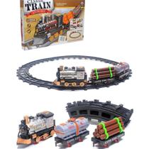 Trem Trenzinho Eletrico Maquina Locomotiva C/ Trilho Vagoes Trem Trenzinho Eletrico Maquina Locomotiva C/ Trilho Vagoes