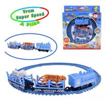 Trem Trenzinho Expressinho Zoo Animais Brinquedo 11 Peças Crianças- Art Brink Trem Trenzinho Expressinho Zoo Animais Brinquedo 11 Peças Crianças- Art Brink