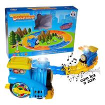 Trem / trenzinho ferrorama divertido colors com som e luz 7 pecas a pilha - Etitoys - ETI Toys