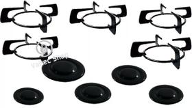 Trempe Grade Grelha Cooktop Fischer 5 bocas (sem tripla chama) + Pézinhos + Espalhador Original