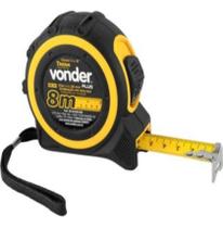 Trena 8 Metros X 25mm Aço Autotrava Emborrachada Plus Vonder