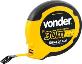 Trena aço 30mx12,5mm longa fechada ponta gancho - Vonder