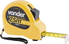 Trena aço 7,5mx25mm curta Vonder