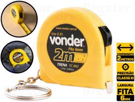 Trena Chaveiro Aço Bolso Pequena 2 Metros Vonder