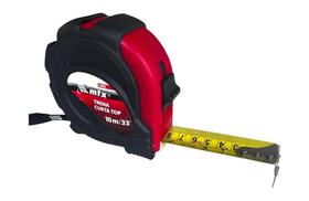 Trena curta 10 metros x 25 mm emborrachado, fita de metal com gancho e ponta magnetica mtx 3100055