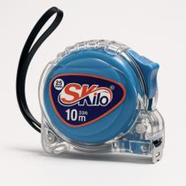 Trena De Aço 10 Metros Transparente Com Trava e Ponta Magnética - SKILO Trena De Aço 10 Metros Transparente Com Trava e Ponta Magnética - SKILO