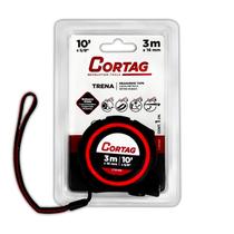 Trena De Aço 3M X 16Mm Abs Emborrachada Fita Fosca Antirreflexo Alça Nylon Presilha Para Cinto Trava Por Botão Graduação Mm E Polegadas Leitura FáciÇ