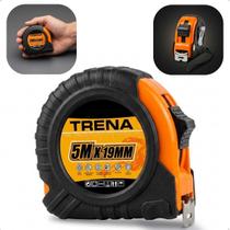 Trena de Aço 5 Metros 19mm Trava Automática Escala Métrica e Polegada Emborrachada Trena de Aço 5 Metros 19mm Trava Automática Escala Métrica e Polegada Emborrachada