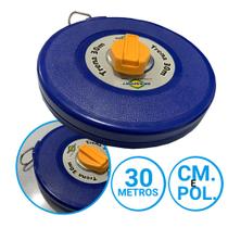 Trena de Fibra de Vidro Cx Caixa Fechada 30 Metros Fita Métrica Longa Medição Obra Terreno 30m x 13mm Manivela Trena de Fibra de Vidro Cx Caixa Fechada 30 Metros Fita Métrica Longa Medição Obra Terreno 30m x 13mm Manivela