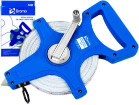 Trena De Medição Longa Aberta De Fibra 50 M Bramix P/ Construção Topografia Uso Domestico Alta Resistência Trena De Medição Longa Aberta De Fibra 50 M Bramix P/ Construção Topografia Uso Domestico Alta Resistência