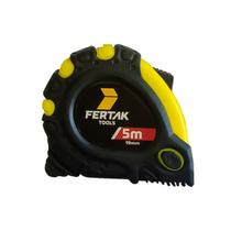 Trena de Medição Profissional Emborrachada 5mx19mm Presilha para cinto Fertak