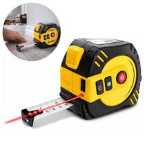 Trena Digital 2 em 1 Laser 40m + Fita Métrica 5m Alta Precisão Display LCD BOM6543 Trena Digital 2 em 1 Laser 40m + Fita Métrica 5m Alta Precisão Display LCD BOM6543