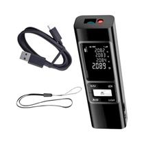 Trena Digital Com Laser Cruzado Nível De Eixo 4D 80Metros Medidor de Distância Recarregável IP54 Calibração Display Led