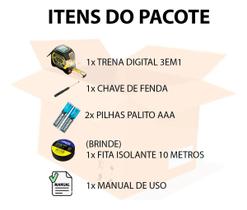 Trena Digital Nível Laser Exbom Medição Precisão 40 Metros Trena Digital Nível Laser Exbom Medição Precisão 40 Metros