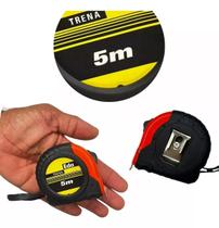 Trena Emborrachada Com 3 Travas 5 Metros x 19mm, Fita Métrica Larga Medida Medição Precisão Construção Durável Profissional Trena Emborrachada Com 3 Travas 5 Metros x 19mm, Fita Métrica Larga Medida Medição Precisão Construção Durável Profissional