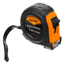 Trena emborrachada com fita de aço 18 mm x 5 m com trava Trena emborrachada com fita de aço 18 mm x 5 m com trava