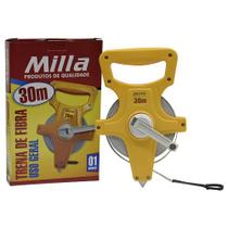 Trena Fibra Fita De Vidro 30M Com Manivela De Recolhimento Milla Uso Geral Trena Fibra Fita De Vidro 30M Com Manivela De Recolhimento Milla Uso Geral