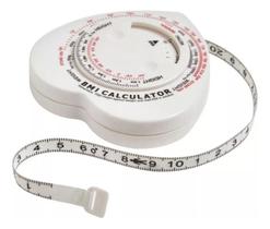 Trena Fita Métrica Corporal Com Índice Imc E Disco Retrátil