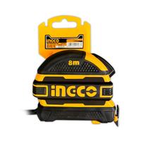 Trena INGCO Emborrachada com Autotrava e Botão Duplo Fita de Aço Dupla Graduação Métrica e Polegadas Design Ergonômico Resistente e Precisa Pedreiros