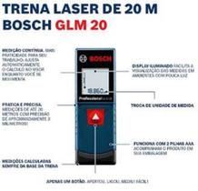 Trena Laser Bosch GLM 20 alcance 20m