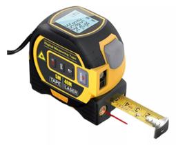 Trena Laser Digital 40M Fita Métrica 5M Multifuncional 3 em 1 - exbom